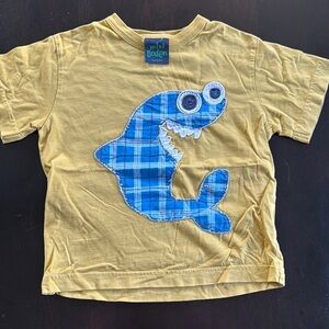Mini Boden Blue and Yellow Marine Design Tee